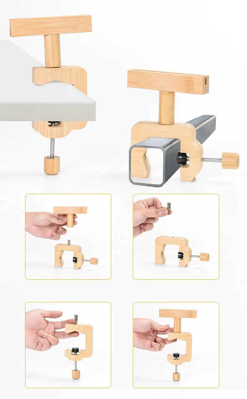 

Retailing Service Equipment Store Supermarket Supplies Shelf Top Price Talker Wood Clamp Screw Acrylic Sign Holder