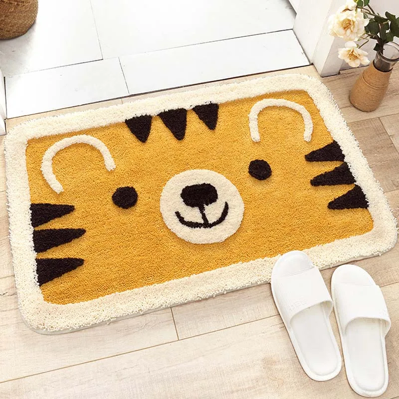 Мультфильм ребенок Тигр Дизайн Мягкие Коврики Ванная комната Кухня гостиная