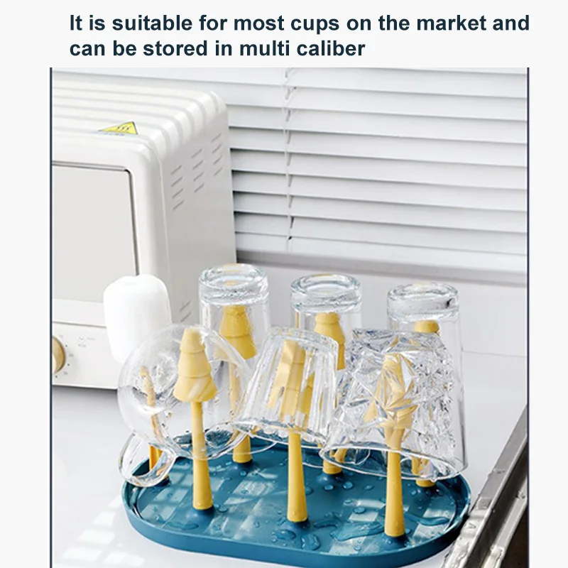 

Household Drain Bottle Holder Creative Plastic Upside Down Cup Holder Drain Cup Storage Rack Multifunctional Wine Glass Holder