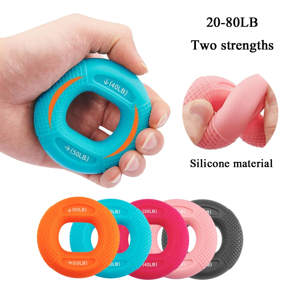 Silicone Adjustable Hand Grip Gripping Ring Finger Forearm Wrist Trainer Carpal Expander Muscle Workout Exercise Gym Fitness