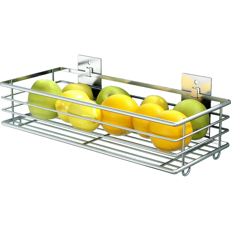 304 нержавеющая сталь кухонная настенная корзина для хранения полка фруктов