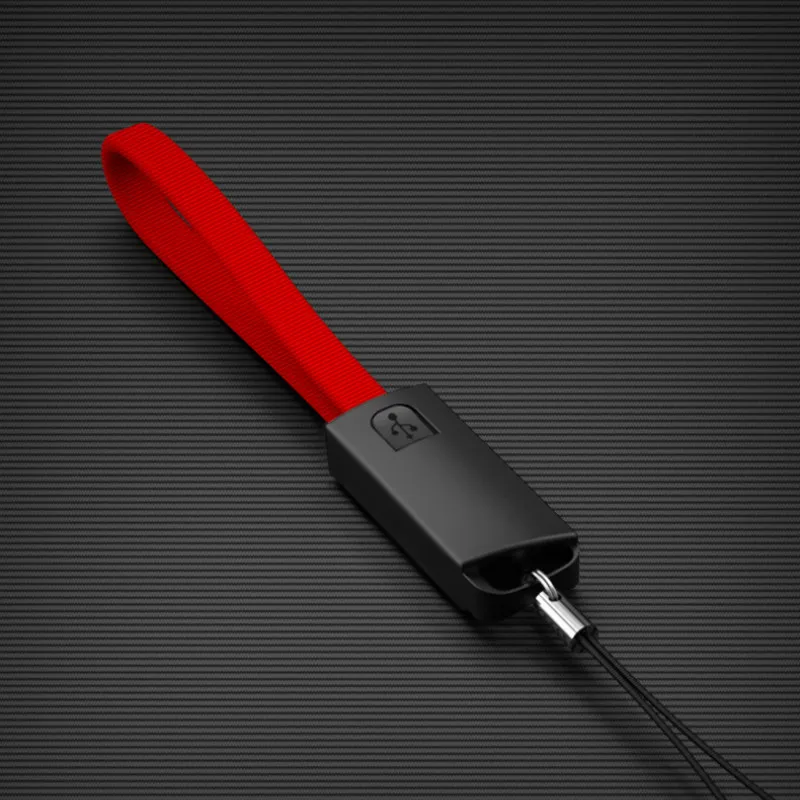 Red for iPhone Портативный брелок USB кабель для iPhone Micro type C 8pin зарядный кабель синхронизации данных Быстрая зарядка для Android Xiaomi samsung S9 S8 - Цвет: Red for iPhone