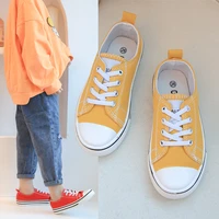 toddler baby shoe girl sneakers boys shoes kids jelly color canvas shoes teen casual lace up classic flats children student shoe