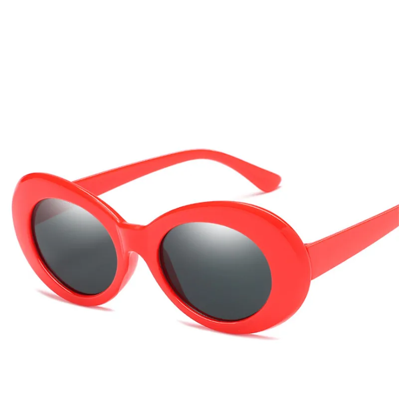 

Vintage Oval Sunglasses Women Fashion Goggle Kurt Cobain Sunglass Luxury Brand Outdoor Goggles Male Female Black White UV400