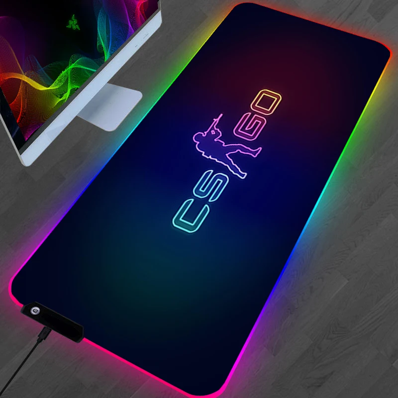 

Rgb Mousepad Keyboard Pad Gamer Mouse Pc Complete CSGO Gaming Xl Carpets Backlit Mat Mats Anime Computer Desk Pads Wired Laptop