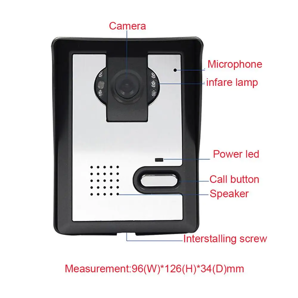 

SYSD Bank Intercom 7in Wired Doorbell Video Door Phone Intercom for Home IR Night Vision Camera