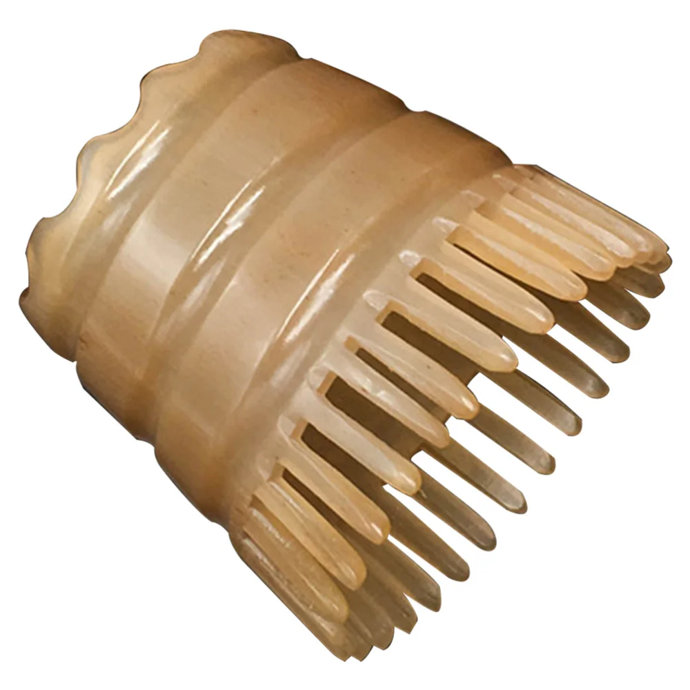 

Natural Shampoo Brush Ox Horn Comb Scalp Massager Random Color