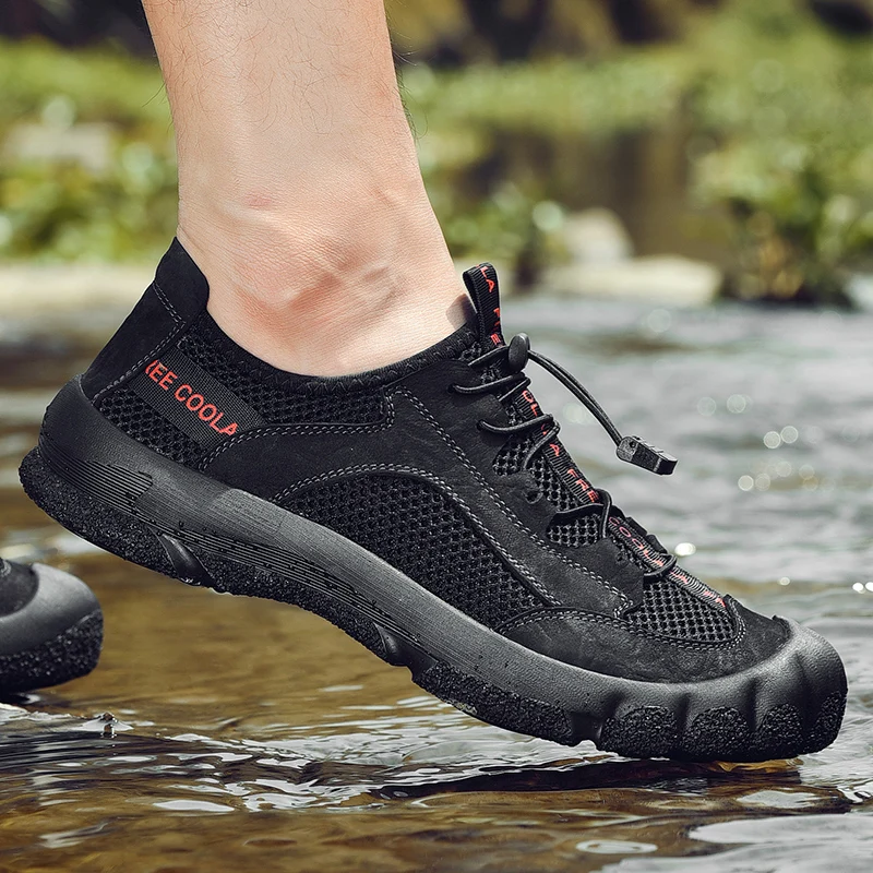 

New Men Trekking Shoes Breathable Outdoor Aqua Boots Men Hiking Sports Sneakers Mountaineering Climbing Shoes Walking Shoes