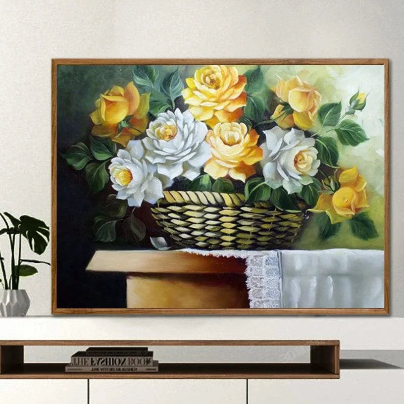 Алмазная краска цветы алмазная набор для рукоделия полная дрель круглая | Дом и