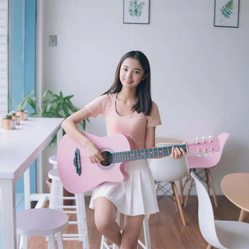 38 &quotАкустическая гитара народная 6 струнная для гитары начинающих студентов