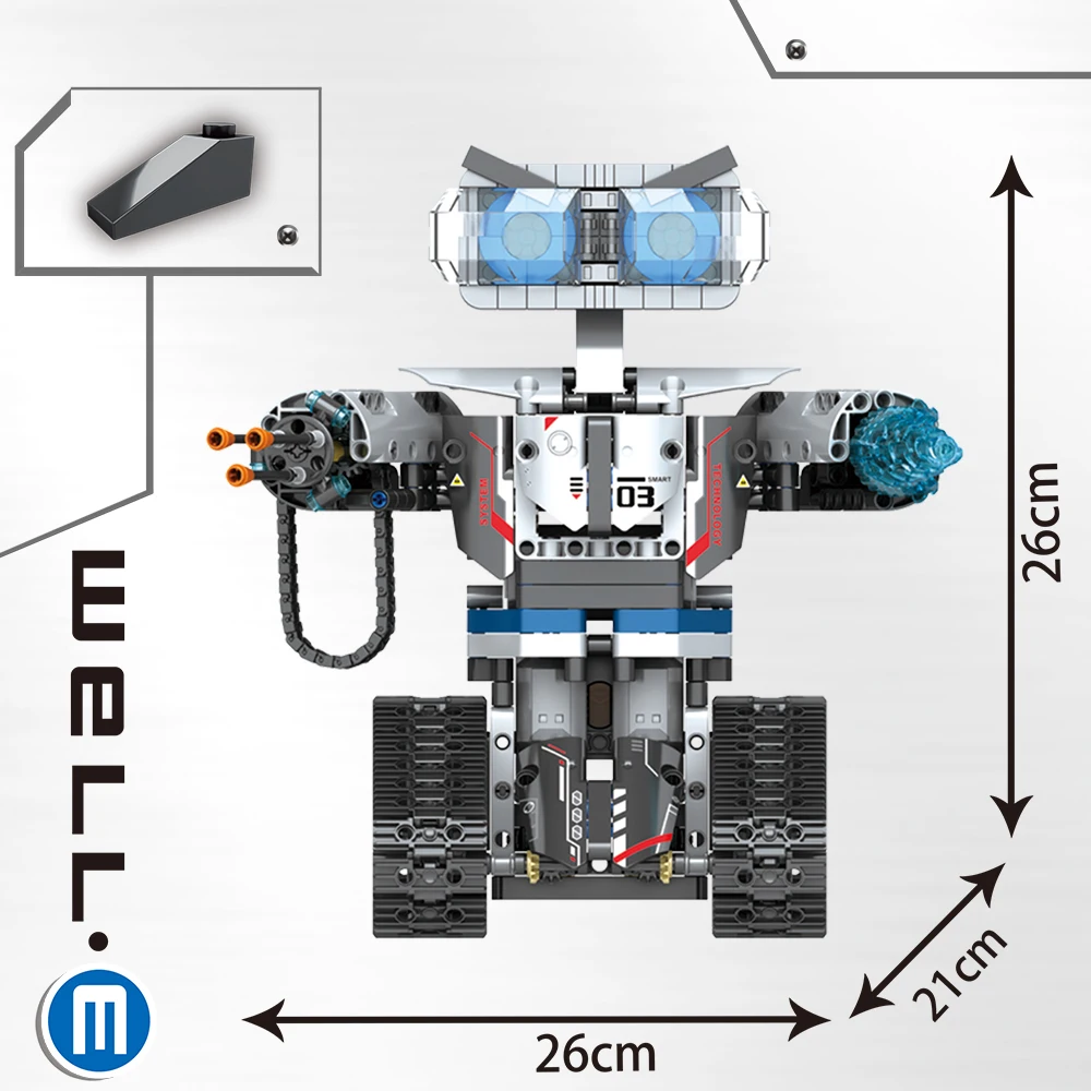 Городская серия оружие Блоки 611 шт. блоки для самостоятельной сборки RC Робот