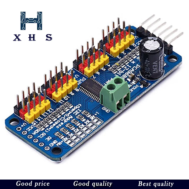 PCA9685 модуль для Arduino или Raspberry Pi 1 шт. 12 бит шим канал сервопривод интерфейс щит