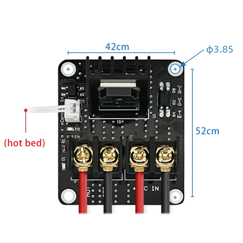

Heatbed Power Module 3D Printer Mos Tube High Current Load Fast Heating Power Expansion Board for Ender Chiron CR Anet