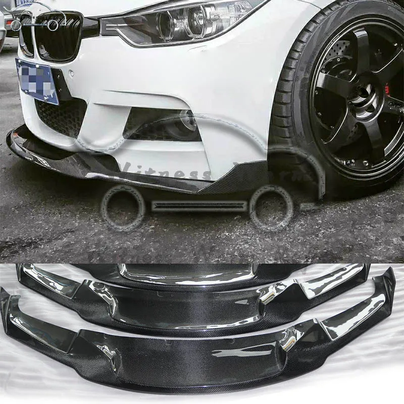 Передний бампер F30 из углеродного волокна спойлер для подбородка с верхним