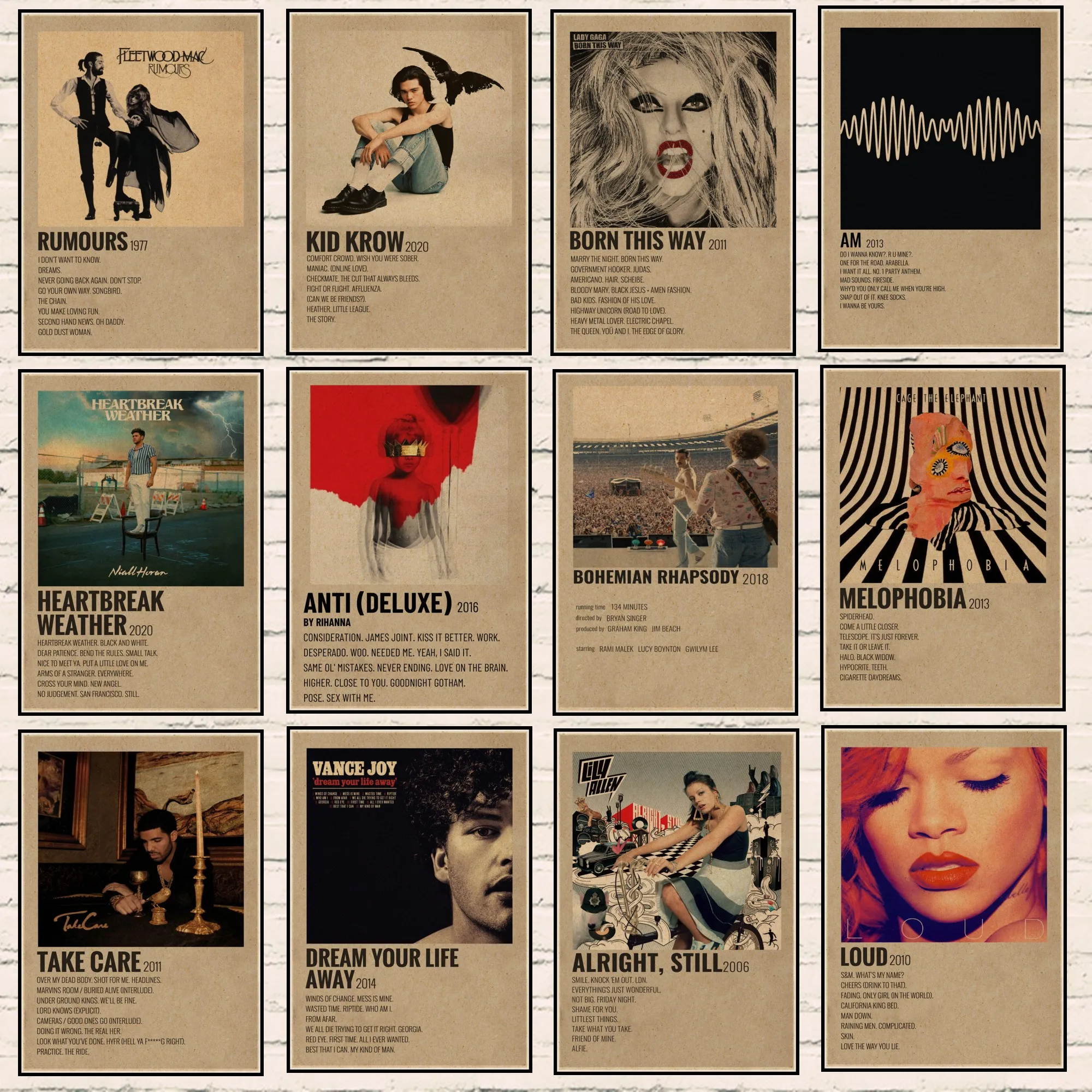 Популярный альбом в стиле ретро музыкальный постер со звездами хип-хоп настенное