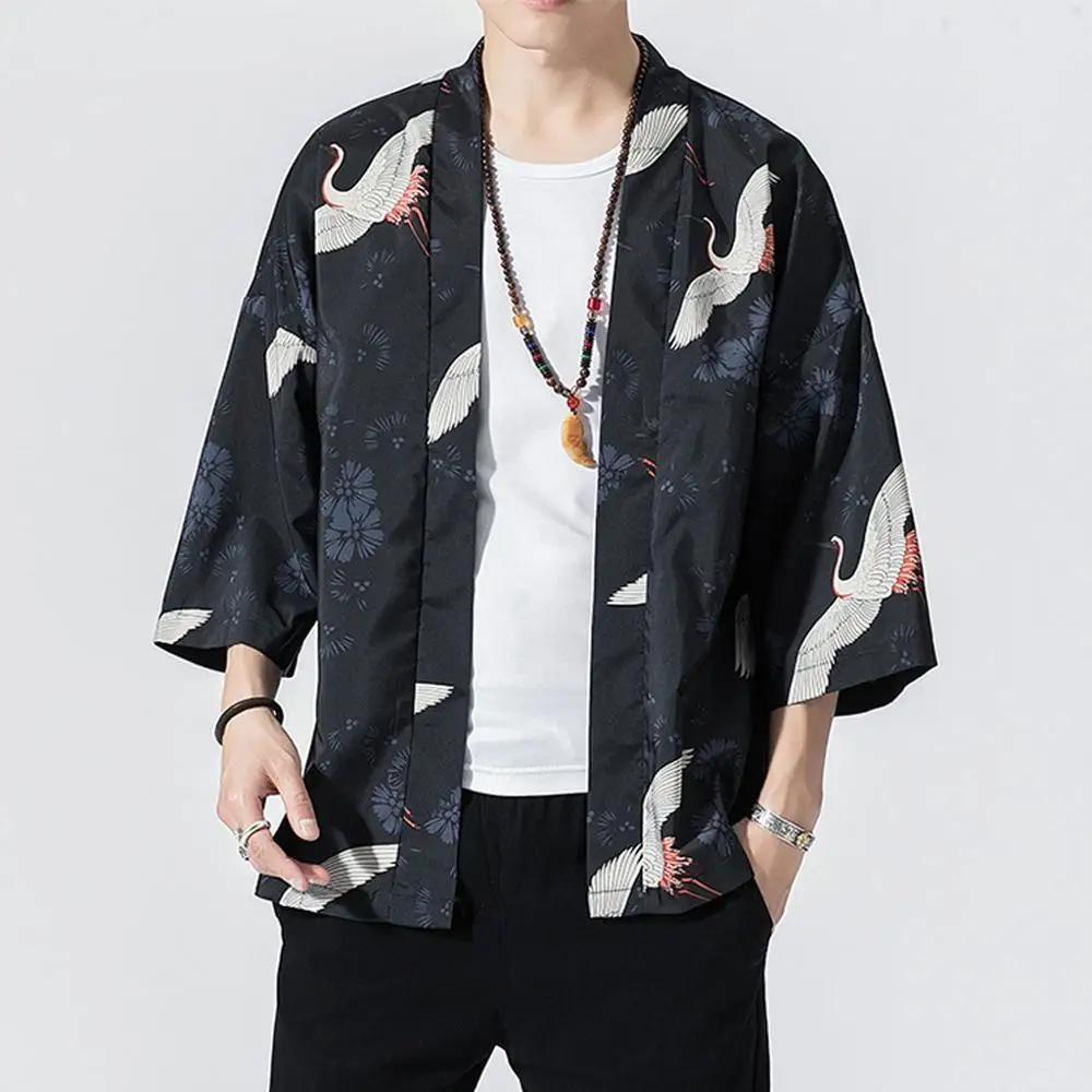 Мужская гавайская рубашка Летняя мода фруктовый принт Кнопка Slim Fit короткий
