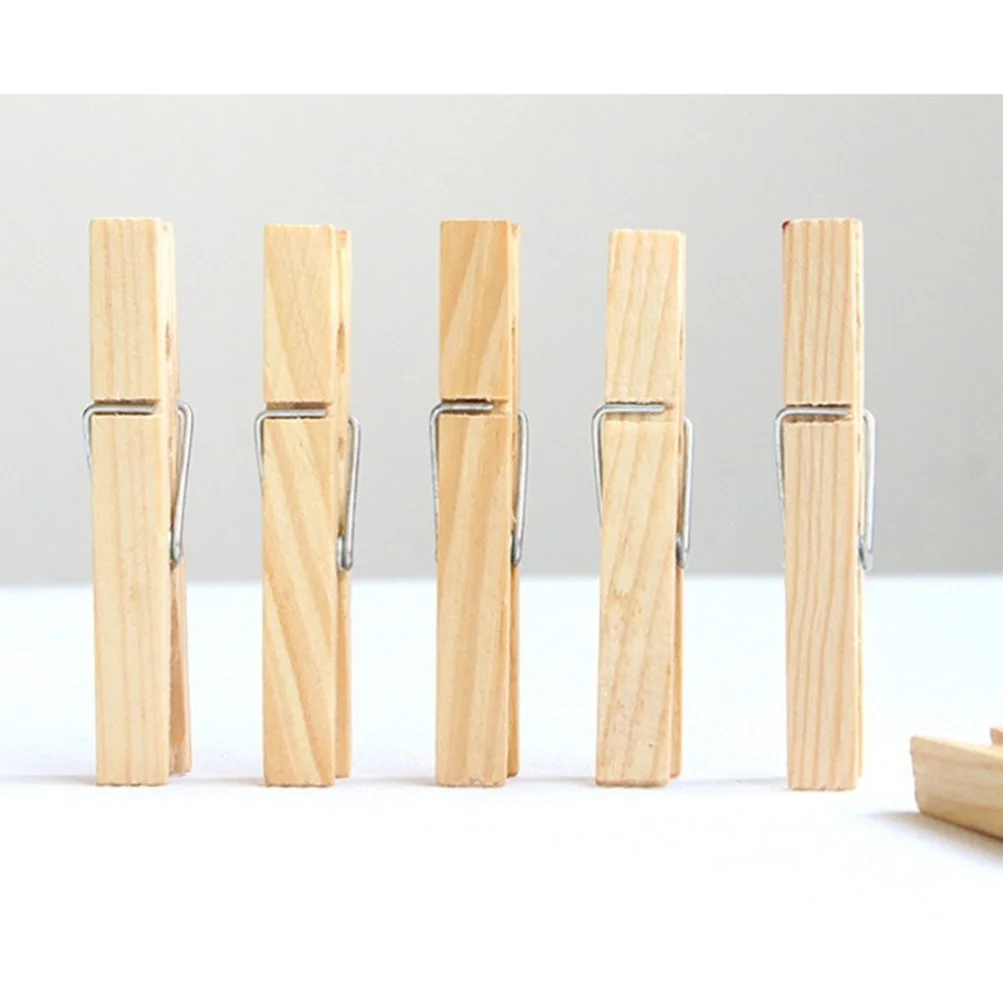 24 шт. 72 мм большие зажимы из натурального дерева для фото прищепки крафтовые