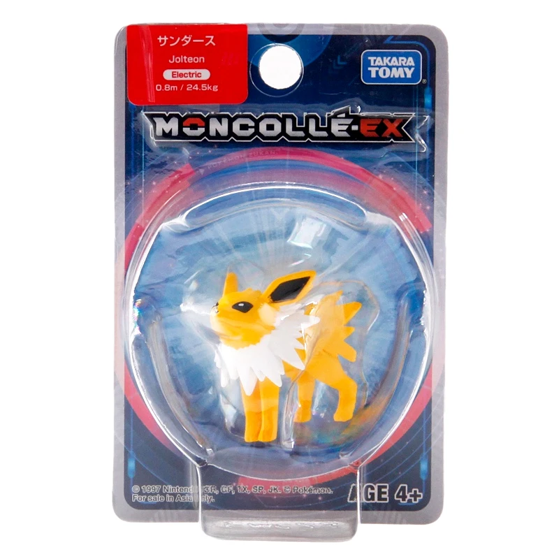 

Genuine Tomy Pokemon EX Asia-60 Jolteon 4cm Anime Figure Model Toys Pikachu Collection Dolls Kids Gift Official Box 599333