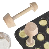 wooden tart pastry tamper mini pan mold double sides durable egg tart maker mould pastry pusher baking eggtart mold kitchen tool