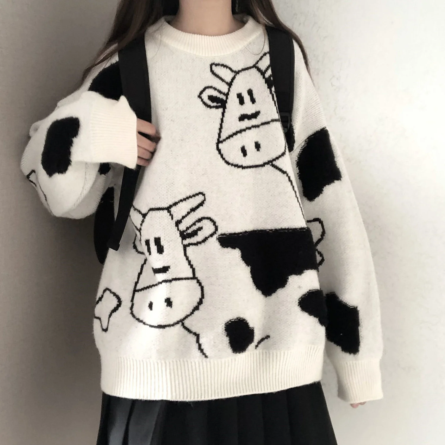 

Sweater pullover autumn and winter new sweet pullover sweater female student Korean version loose wild sweater coat trend 2021
