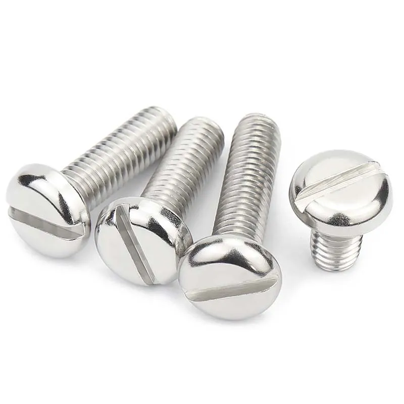 

10/50pcs 304 A2 Stainless Steel Metric Thread Slotted Pan Head Round Head Machine Screw Bolt Length=4-60mm M3 M4 M5 M6 M8 GB67