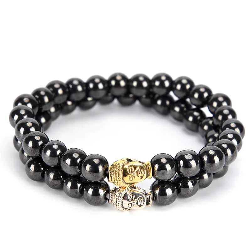 Женские черные 19 22 см Модные босоножки магнитный браслет из бусин гематита