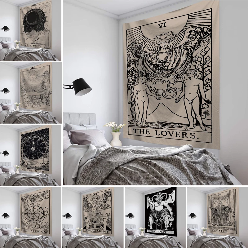 

Tarot painting Tapestry Wall Hanging Decor Various styles Psychedelic Abstract Carpet Cloth Tapestries