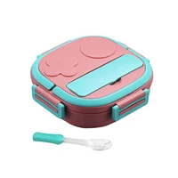 550ml stainless steel lunch box bento snacks container outdoor picnic lid kids baby school with compartment travel food storage