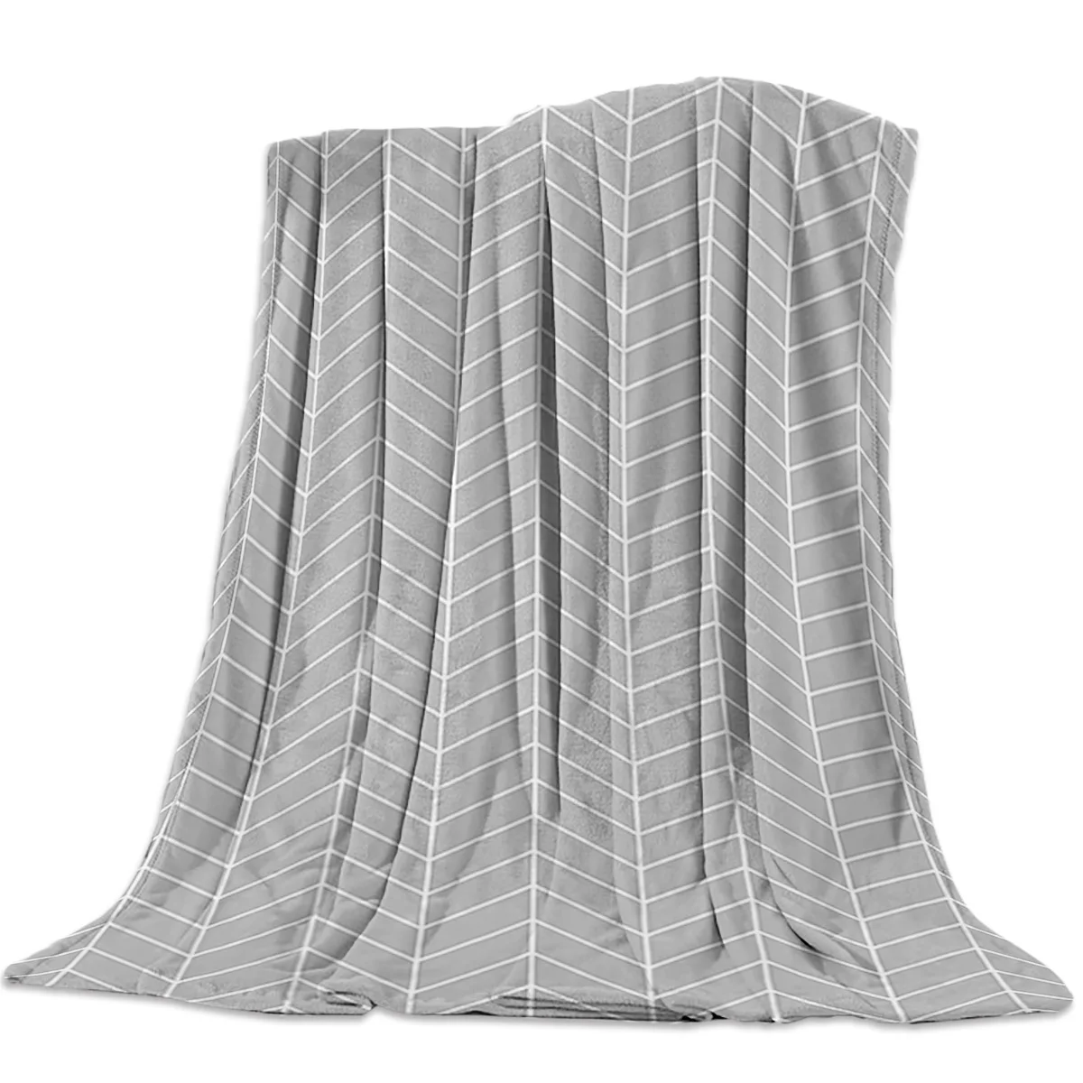 Геометрическое одеяло в елочку унисекс Детское покрывало диван плед прочное