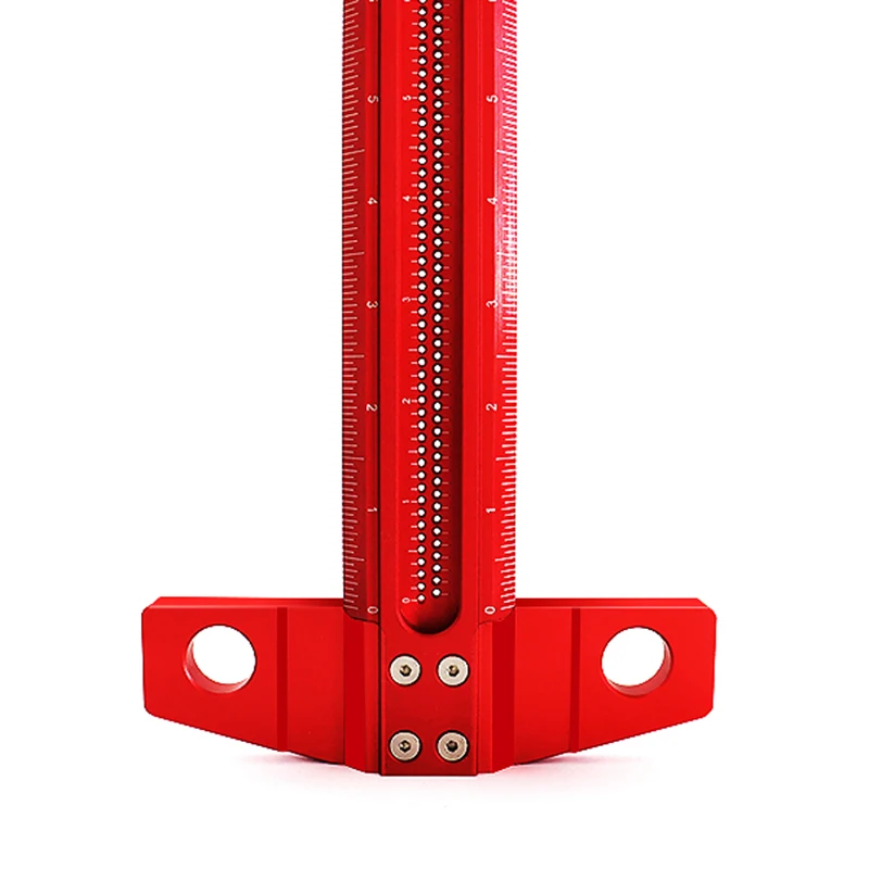10-24 дюймов Высокоточный масштабная линейка T-Тип отверстие Деревообработка