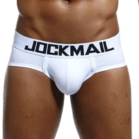 jockmail 6pcslot u convex men underwear sexy mens briefs cotton solid calzoncillos gay mens bikini underwear white black