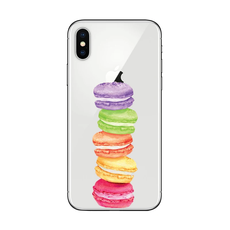 Ciciber милый мультяшный еда Макарон суши iPhone 11 Pro Max 7 8 6 6S Plus 5S SE X XR XS ТПУ чехол Мягкий