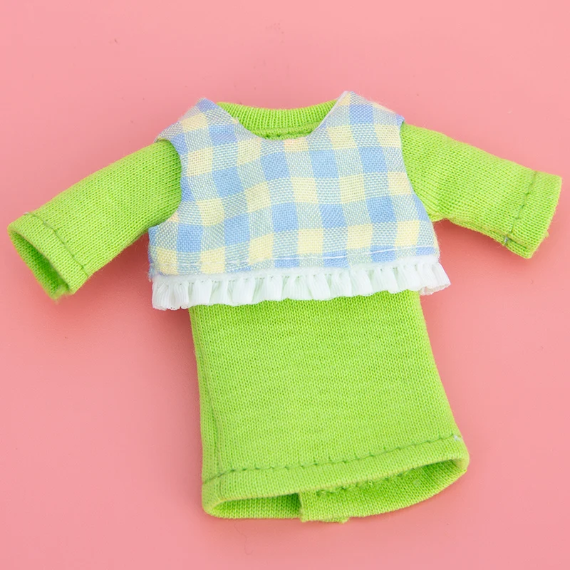 

Ob11 Plaid vest suit GSC Molly BJD Dress 1/12 doll clothes doll accessories