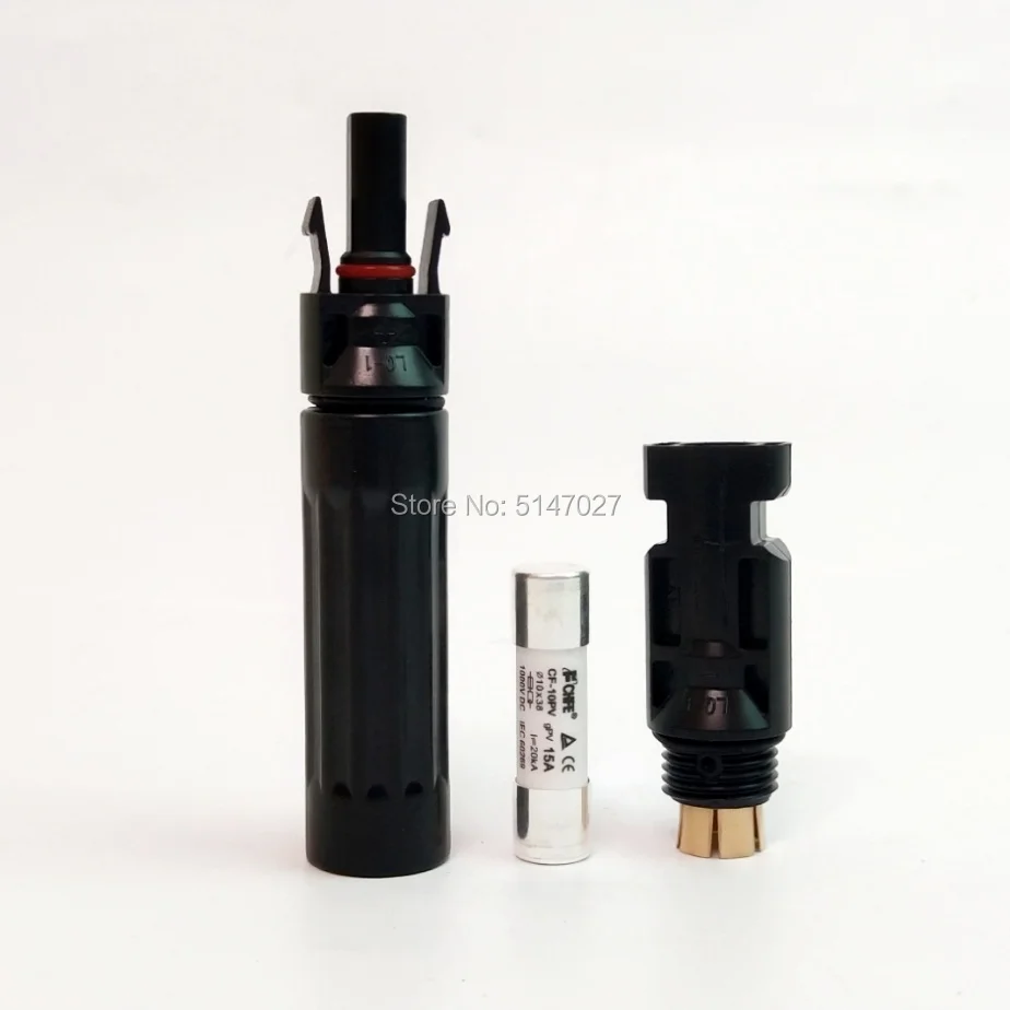 10A/15A/20A/30A предохранитель MC4 разъем с защитой 1000 VDC штекер к Fem PV фотоэлектрический предохранитель держатель защитный для PV разъем