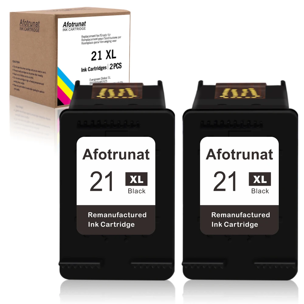Afotrunat 21 XL черный чернильные картриджи для HP работать с принтеров Deskjet F2180 F2280 F4180 F380