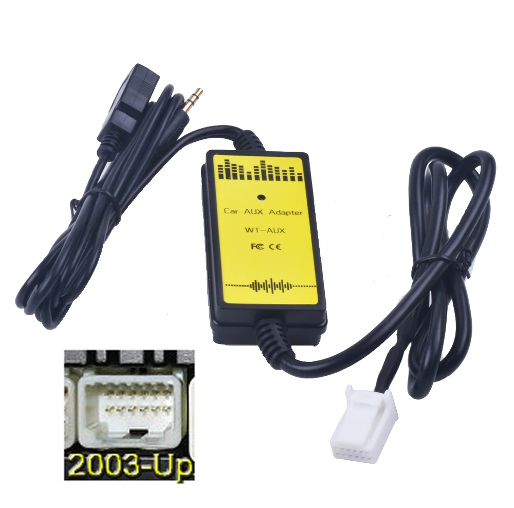 Фото Автомобильный адаптер CD MP3 аудио интерфейс AUX USB адаптер SD 2x6P подключение CD-чейнджер для Toyota Camry Corolla Auris для Lexus №1