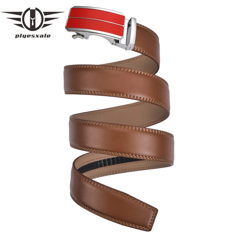 Plyesxale известный бренд пояса для мужчин Одежда высшего качества из натуральной