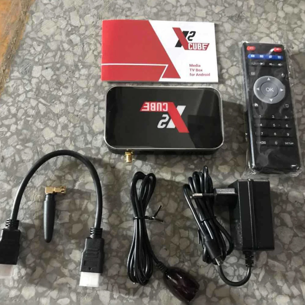 X2 CUBE Smart TV Box Android 9.0 Amlogic S905X2 2GB DDR4 16GB ROM Set Top 2.4G WiFi 4K HD Media Player | Электроника