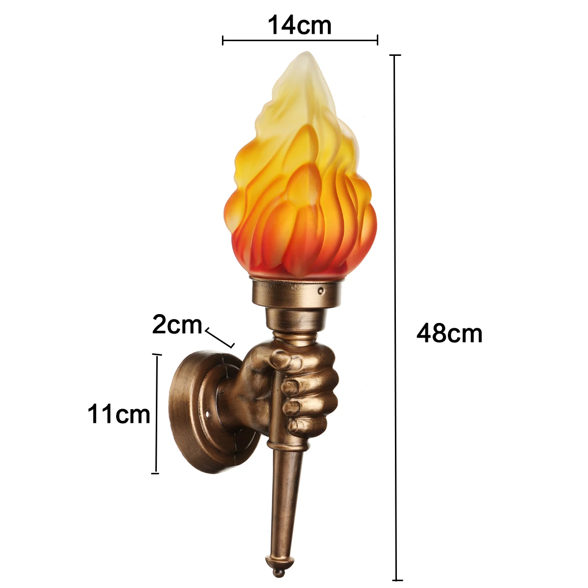 

Vintage Wall Lamp Outdoor Indoor Wall Light Industrial Left Hand Torch Lamp Balcony Bedroom Warehouse Courtyard Corridor Lamps