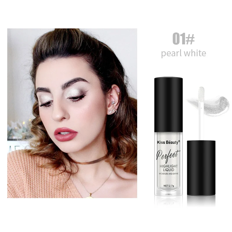Хайлайтер Kiss beauty металлик золотой бронзатор Серебряный консилер для лица