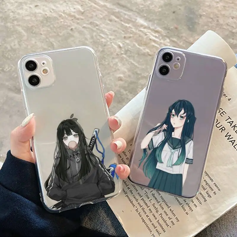 

YNDFCNB Tokitou Muichirou Demon Slayer Phone Case for iPhone 11 12 13 mini pro XS MAX 8 7 6 6S Plus X 5S SE 2020 XR cover