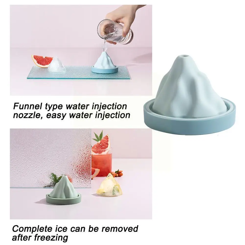 

Creative Heightening Mountain Ice Cube Silicone Mold Grade Maker Mold Silicone Tray Mold Ice Ice Ice Food Mountain R1A3