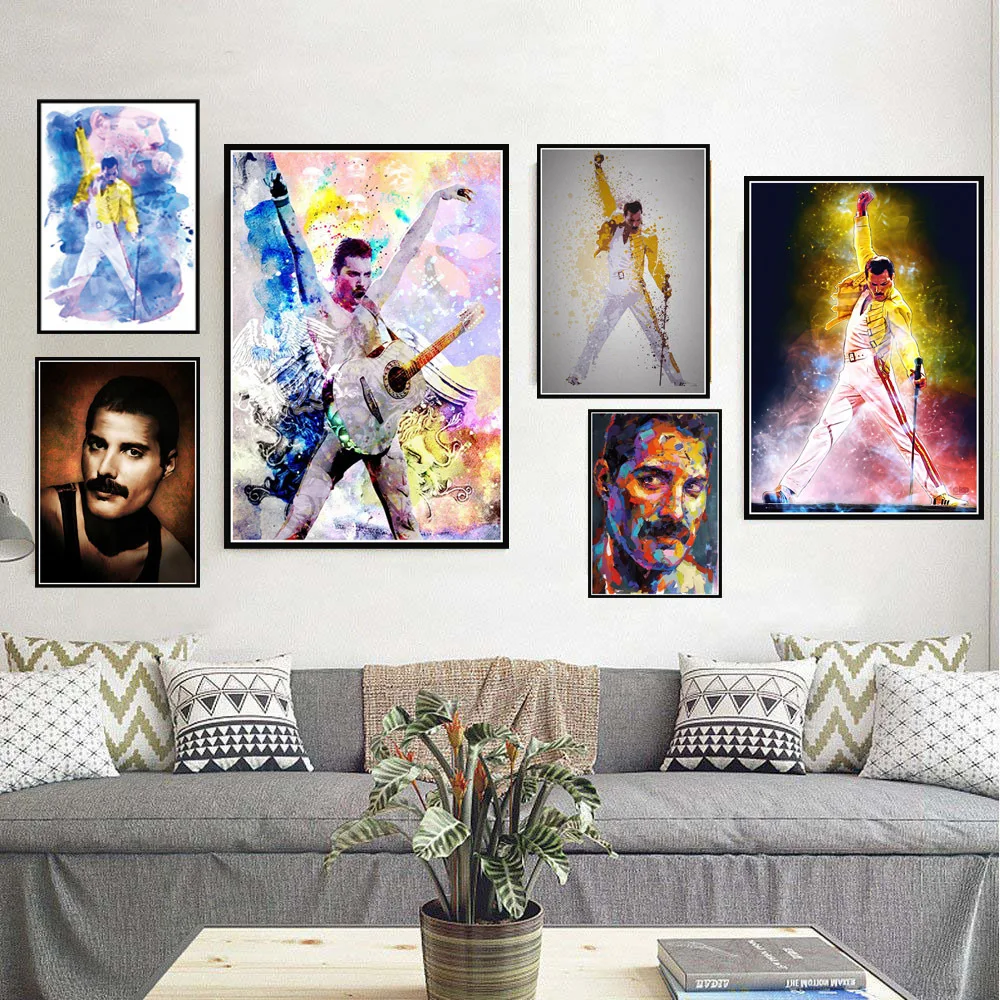 Постеры и принты на холсте настенные картины для гостиной популярный Freddie Mercury