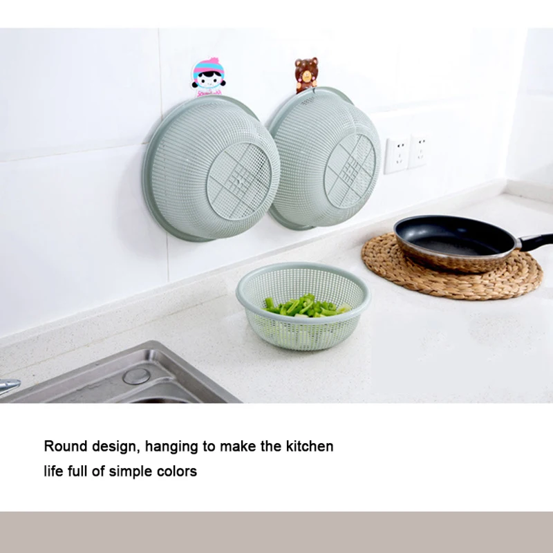 

Round Hollowed Basin Drain Basket Vegetable Storage Basket Multifunctional Filter Basin Household Fruit Storage Kitchen Supply