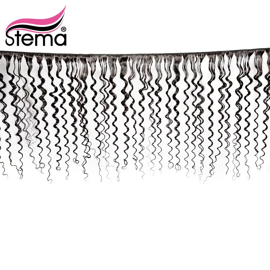 Stema бразильские пучки волос плетение 4 шт/партия глубокая волна Remy человеческих