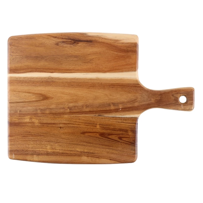 

Acacia Wood Pizza Paddel Bread Fruit Pizza Peel Cutting Board Cake Sushi Serving Trays Cheese Board Crackers Platter with 85AC