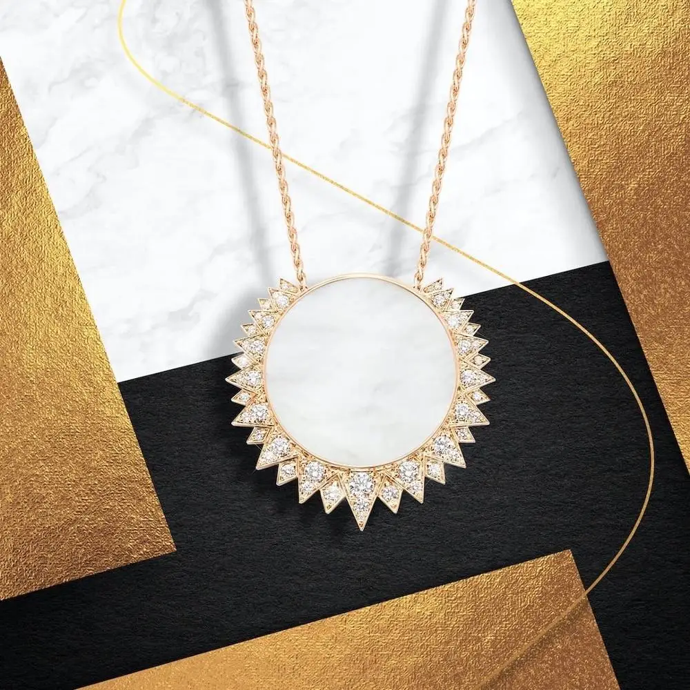 JaneKelly популярное ожерелье с цепочкой из фианита ААА медное основание золотым