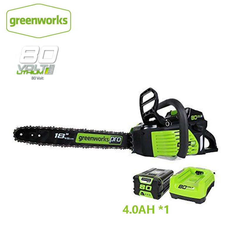 Greenworks 2000W Chainsaw Pro  80V 18 Inch Cordless  equivalent to 45cc Gasoline chainsaw electric battery saw