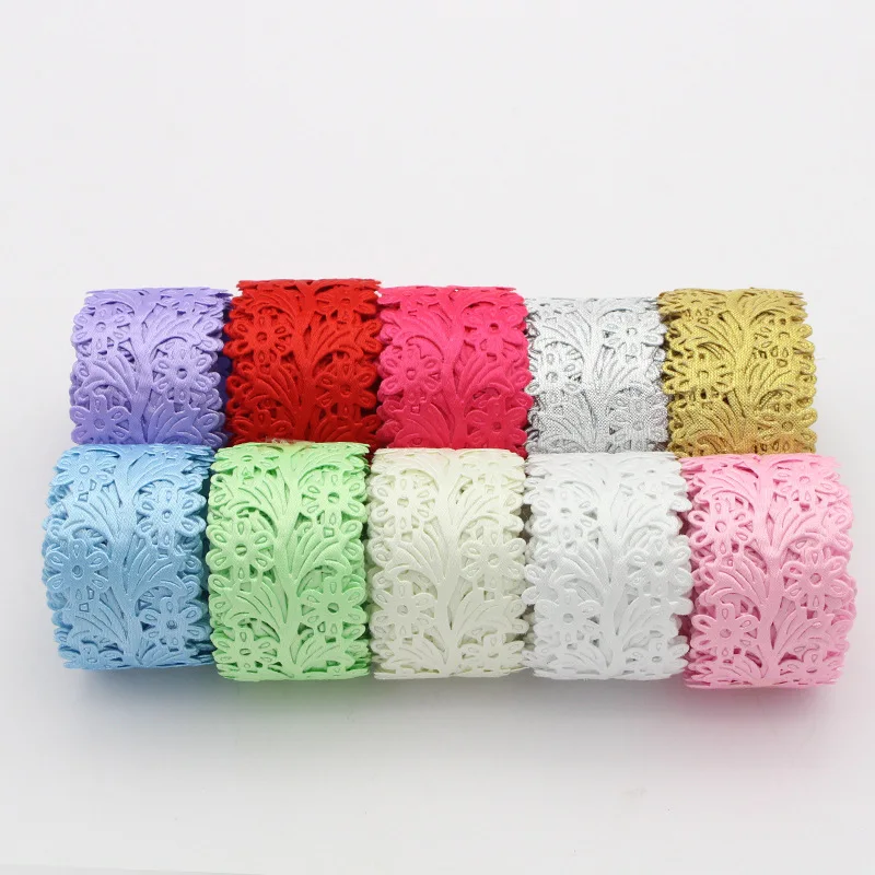

20yards/lot Multi Size Flower Vine Webbing Ribbons Sewing For Garment Home Decor DIY Cake Gift Packaging Ribbon Accessories
