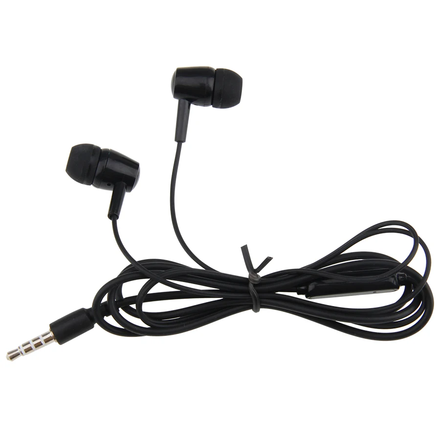

3.5mm Jack Wired Earphones In Ear Bass Stereo Volume Control Earbuds Mobile Phone Earphone 100pcs